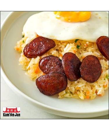 Kam Yen Jan Chinese Style Sausage (Lap Xuong Thuong Hang) - Made in USA, No MSG - 14 oz (Pack of 3) + Free Rhino Premium White Pepper - Buy Online on GoSupps.com