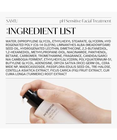 SAM U PH Sensitive Facial Treatment | Hydrating Moisturizer for Men & Women | Korean Skin Care Lotion with Ceramides | Daily Face Moisturizer for Sensitive & Dry Skin (1.69 Fl Oz - Buy Online on GoSupps.com