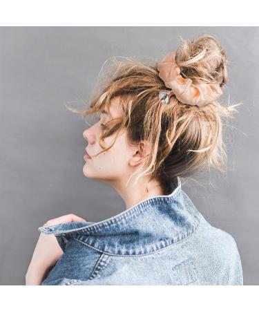 32 Pcs Bridesmaid Proposal Set: Satin Hair Scrunchies, Bracelets, Diamond Pens, Bridesmaid Cards - White & Rose Gold - Buy Online on GoSupps.com