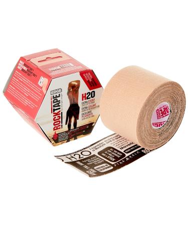 RockTape H2O Edge Highly Water-Resistant Kinesiology Tape with Travel Case Beige
