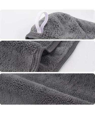 KinHwa Super Absorbent Quick Dry Hair Towel 3 Pack - Large Size, Anti-Frizz for Curly Long Thick Hair - Dark Grey - Buy Online on GoSupps.com