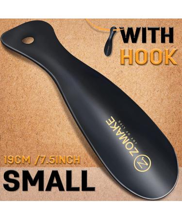 ZOMAKE Stainless Steel Shoe Horn 7.5 Inches - Portable Metal ShoeHorn for Travel (Black) - Buy Online on GoSupps.com