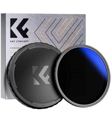K&F Concept 82mm Variable ND2-400 (1-9 Stops) ND Lens Filter + TPU Filter Cap Adjustable Neutral Density Filter with 18 Multi-Coated- K Series