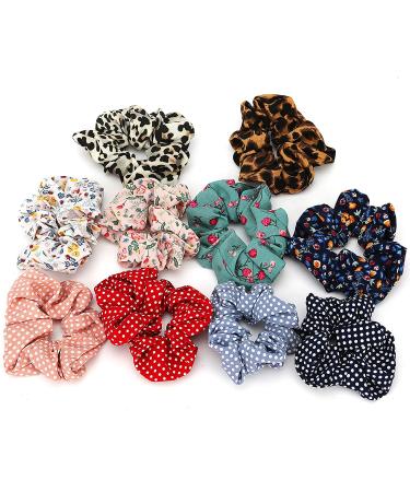REJOL 100Pcs Elastic Hair Scrunchies for Women - Mixed Colors and Patterns for All Hair Types - Fashionable Matching Accessories - Buy Online on GoSupps.com