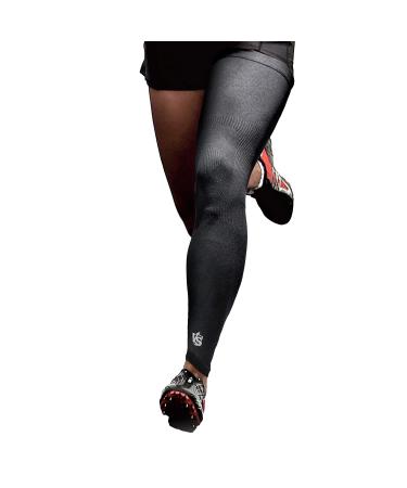 Vital Salveo - Germanium Recovery Compression Outdoor Full Leg Long Knee Sleeve for Basketball Football Knee Pain Joint Pain Arthritis (1 piece)-M Black Medium(1 PC) - Buy Online on GoSupps.com