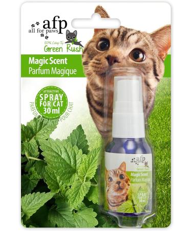 ALL FOR PAWS Green Rush Catnip Spray - Magic Scent for Cats | Premium Quality Catnip for Enhanced Playtime & Relaxation - Buy Online on GoSupps.com