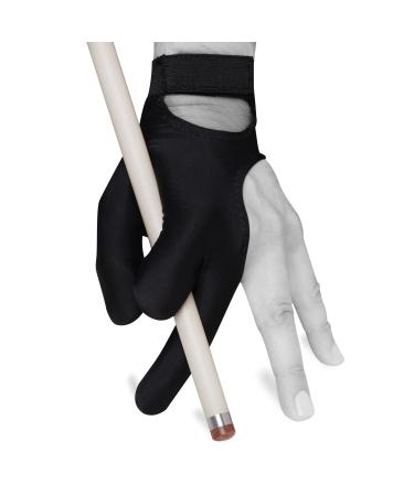Billiard GLOVE by Fortuna - Classic - for Left hand - Black - with Strap Small