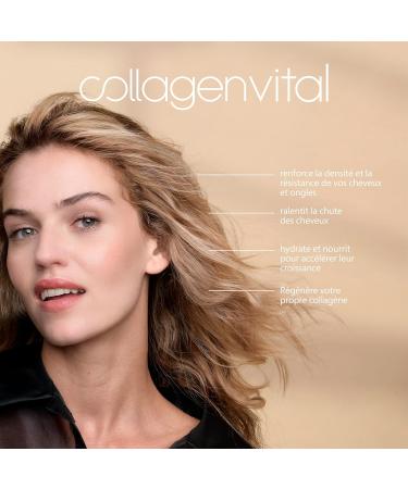 Collagen Vital - Collagen Vital Cheveux & Ongles - Biopeptides de Pur Collag ne Marin - Pr vention R paration Protection et Pr servation - Fabrication Fran aise - 15 Sachets 130g - Buy Online on GoSupps.com