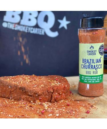 Brazilian Churrasco BBQ Rub Shaker | The Smokey Carter | 2018 Great Taste Award Winner | Brazilian inspired barbecue rub | Great on steak & roast potatoes - Buy Online on GoSupps.com
