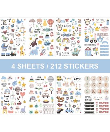 Buy Lynsan Sticker Baby (212 Motifs) | Baby Album Stickers & Scrapbook Decorations for Girls - Perfect Gifts for Young Babies! - Buy Online on GoSupps.com