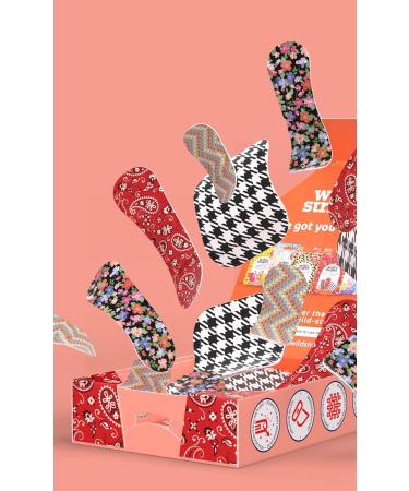 Wild Stripes Plaster Set - 20 Sensitive Skin-Friendly Finger Plasters for 24H Wound Protection | Stylish & Fashionable - Buy Online on GoSupps.com