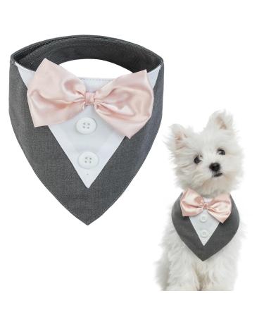 Kuoser dog hill cloth neckerchief dog dog hill cloth christmas dogs neckerchiefs dog fly fly for dogs dog hill cloth Big dogs dogs smoking bandana black XS small gray