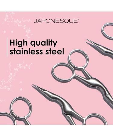 JAPONESQUE Brow Scissors & Spoolie - Premium Stainless Steel Brow Grooming Tool for Perfect Shaping - Buy Online on GoSupps.com