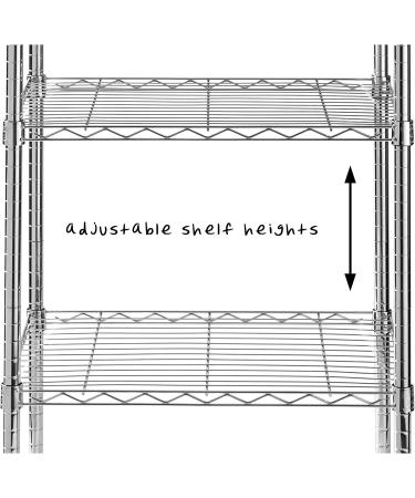 Honey-Can-Do SHF-01054 5-tier chrome shelving unit  250 lbs - Buy Online on GoSupps.com