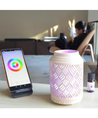 Zenar me WLAN Venice Essential Oil Diffuser - Smart Diffuser Compatible with Alexa & Google Home - Natural Ceramic Design - Buy Online on GoSupps.com