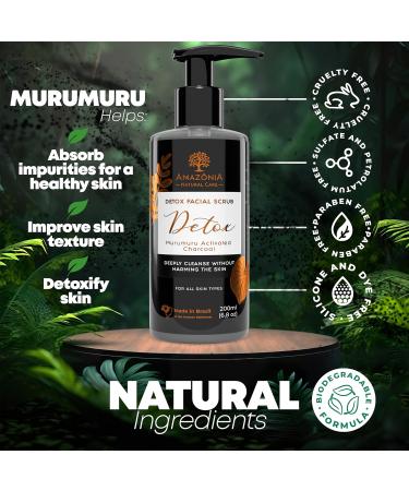 All Natural Exfoliating Face Wash for Women & Men Detox Facial Scrub - Face Scrub Activated Charcoal Detox Facial Wash - Buy Online on GoSupps.com