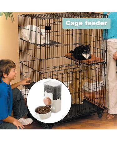 Automatic Cage Feeder | Small Animal Water Dispenser | Cat Food Dispenser | For Hamster Guinea Pig Rabbit Chinchilla Ferret Gerbil Pink feeder - Buy Online on GoSupps.com