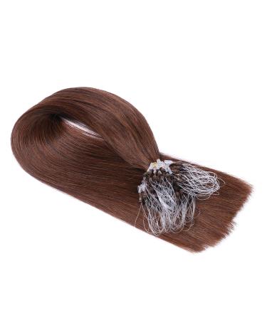 Micro -ring/loop hair extensions (#4 - chocolate brown - 60 cm - 150 strands - 1g) 100% remy real hair hair extension micro ring remy quality very easy to use - by hair -professional 150 strands - 60cm - 1g (total 150g)