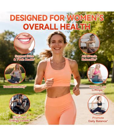 Calcium Supplements for Women Gummies: Organic Chewable Sugar Free Vegan Calcium 1200 mg with Vitamin D3 K2 B6 B12 Mineral Magnesium Zinc Citrate - for Womens Immune Overall Health(60Count) Strawberry 60 Count (Pack of 1) - Buy Online on GoSupps.com