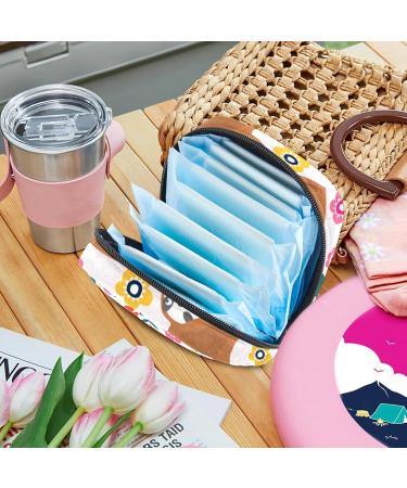 Cute Sloth Storage Bags for Women's Bandages & Period Supplies | Portable Multi-Color Holders for School & Office - Buy Online on GoSupps.com