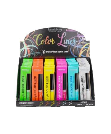 ROMANTIC BEAUTY Bright Color Liquid Eyeliner - Matte, Waterproof & Long Lasting Neon Eyeliner | Cruelty Free - Buy Online on GoSupps.com