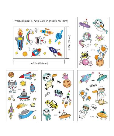 Outer Space Tattoos (192PCS) - Solar System Universe Temporary Tattoos for Boys & Girls | NASA Party Favor Supplies - Buy Online on GoSupps.com