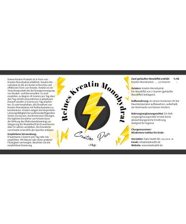 Pure Creatine Monohydrate Powder | Vegan & Additive-Free | 1000g for Enhanced Performance - Buy Online on GoSupps.com