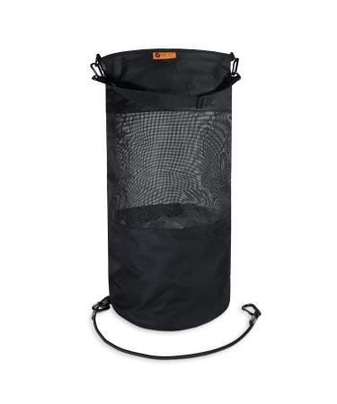 Port City Creations Boat Trash Bag - Portable Outdoor Mesh Trash Bag for Your Boat, Kayak, or Camper (Black)