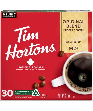 Tim Hortons Original Coffee blend Single Serve Keurig K-Cup Pods Medium Roast 48 Count & Original Blend Coffee Single Serve K-Cup Pods Medium Roast 30ct Pack K-Cup Pods + Original Blend Coffee Original Blend 48 Count (Pack of 1) - Buy Online on GoSupps.com