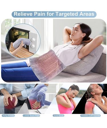 REVIX Extra Large Microwave Heating Pad for Back Pain Relief - Full Body Wrap for Cramps, Shoulder, Neck, Leg - Hot & Cold Therapy Support - Buy Online on GoSupps.com