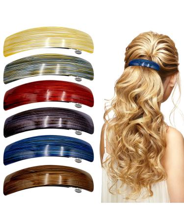 Barrettes Retro Hair Barrettes XPOOP Hair Clips Hair Clips Women Hair Clips for Fine Hair Hair Clips for Women Hair Barrettes Classic Automatic Hair Clip Simple Spring Hair Clips Hair Slides