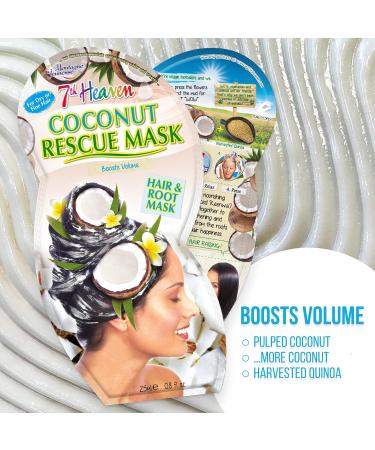 7th Heaven Coconut Hair and Root Rescue Mask - Strengthening Quinoa & Coconut Oil 4-Pack | Volumizing Hair Treatment - Buy Online on GoSupps.com