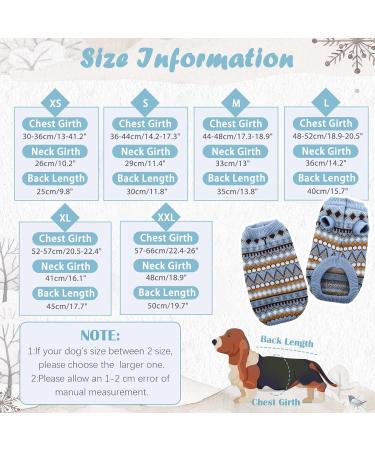 Buy Hjumarayan Boho Dog Sweater - Stylish Thick Christmas Sweater for Small Dogs French Bulldogs & Chihuahuas (Blue S) - Buy Online on GoSupps.com
