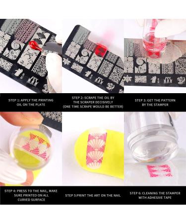 Buy ANCLLO Nail Art Stamper - Clear Silicone Stamping Jelly with Scraper | Perfect for DIY Nail Designs - International Shipping Available - Buy Online on GoSupps.com