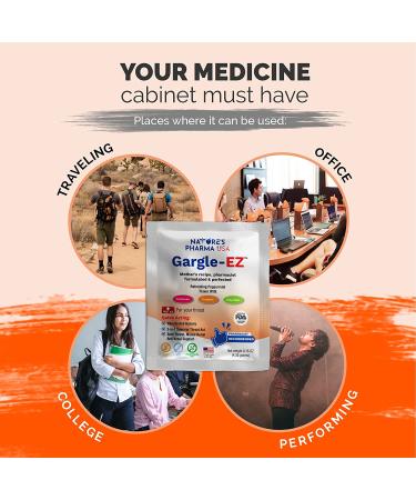 GARGLE-EZ Sore Throat Gargle: Natural USA-Made Vocal Care & Allergy Relief - Peppermint Flavor (6 Packs) - Buy Online on GoSupps.com