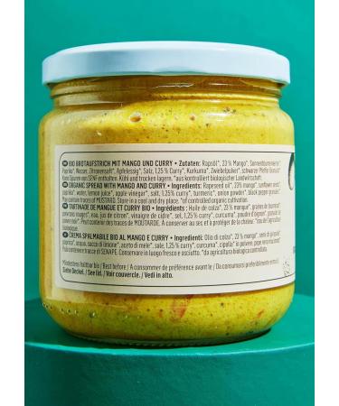 KoRo - Organic mango curry spread 12 x 380 g - For spreading & to refine dishes - Vegan & no added sugars* - Tropical fruity taste - Buy Online on GoSupps.com