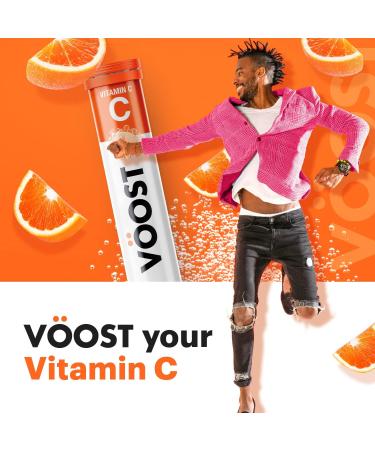 Voost Vitamin C with Zinc & Electrolytes 1000mg | Immune Support Effervescent Tablet | No Sugar & Low Calorie | Blood Orange Flavor - 40 Count - Buy Online on GoSupps.com