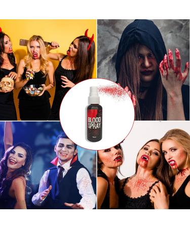 Halloween Fake Blood Spray - Realistic Washable Blood Splatter for Costumes SFX Makeup Kit for Zombie Vampire Monster & Scary Clown Dress Up - Buy Online on GoSupps.com