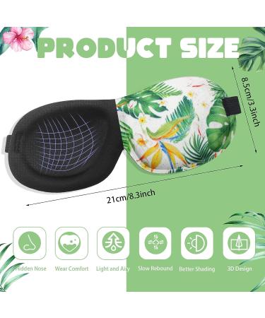 Hercicy 6 Pcs Hawaiian Floral 3D Contoured Sleep Mask - Adjustable Straps, Soft Blindfold Cover for Men, Women - Perfect for Sleeping, Travel, Yoga - Buy Online on GoSupps.com