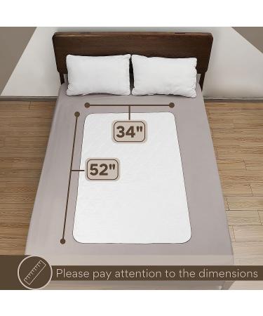 Mr. Pen Washable Incontinence Bed Pad 52x34 Inch - Waterproof Mattress Protector for Bed Wetting - Reusable and Waterproof Bed Pad for Incontinence Protection - Buy Online on GoSupps.com