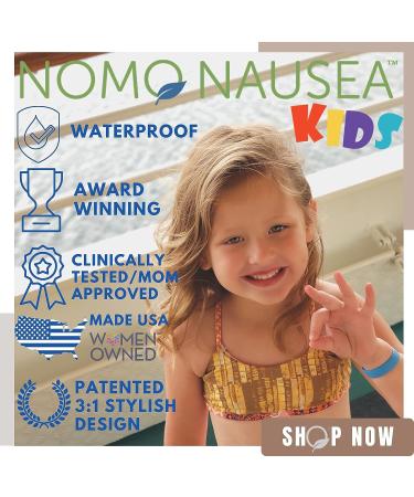 NoMo Nausea Kids Waterproof Bands - Instant Relief for Motion Sickness & More - Buy Online on GoSupps.com