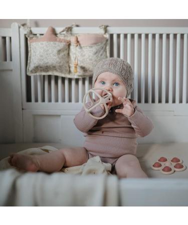 Mushie BPA-Free Silicone Bite Ring for Babies | Safe & High Quality Teething Toy | Promotes Motor Skills & Visual Sense | Ideal Toddler Accessory (Dried Thyme) - Buy Online on GoSupps.com
