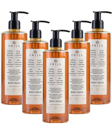 Prija ginseng vitalizing liquid soap - 5 x 380 ml - for daily use - dermatologically tested - vegan kindly - 5 pieces ginseng 380 ml (5 Pack)