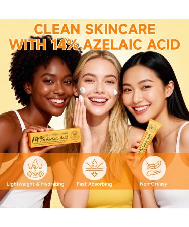 14% Azelaic Acid Acne Cream - Dark Spot Remover for Face Acne Treatment & Acne Spot Treatment Salicylic Acid & Niacinamide Redness Reducing Skin Care Evens Tone & Soothe Irritation & Rosacea 1oz 1PCS - Buy Online on GoSupps.com