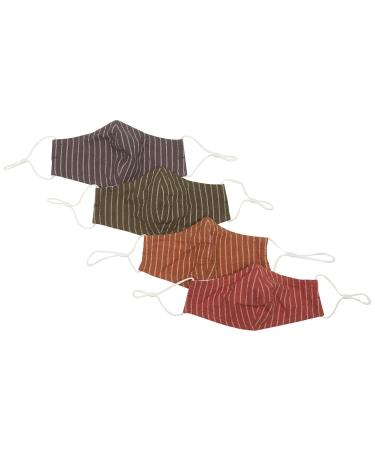 Quality Durables Unisex Reusable Woven Face Cover L-XL Red/Taupe/Olive/Black