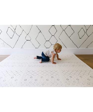 Yay Mats Carter Mudcloth Tan Play Mat | Extra Large 6ft x 4ft Soft & Thick Foam | Non-Toxic, Stylish Design for Infants & Kids | Tummy Time & Playmat - Buy Online on GoSupps.com