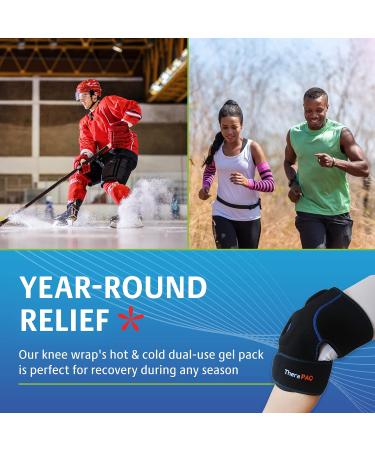 Cooling Pillow Knee: Ice Knee Bandage Therapy | Adjustable Cold/Heat Gel Compress for Bursitis Meniscus Tear Arthritis & Injury Recovery - Buy Online on GoSupps.com