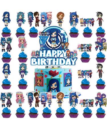 37 PCS Funneh Krew Cupcake Toppers for Funneh Krew Theme Party Birthday Party Wedding Baby Shower Anniversary Party Cake Dessert Decorations Supplies Picks
