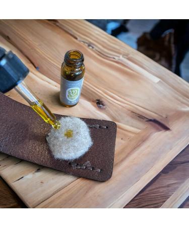 Essential Oil Leather Wrist Band with Wool Activator Disc - Brown | Aromatherapy Bracelet for Wellness - Buy Online on GoSupps.com