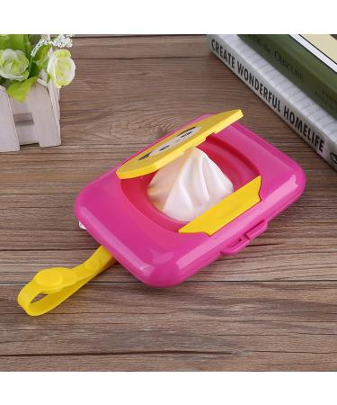 Wet Wipes Box Baby Outdoor Portable Wet Tissue Dispenser Case Infant Reusable Stroller Pram Wipes Box Convenient Fabric Case for Travel(Rose + Yellow) Baby Tissue - Buy Online on GoSupps.com